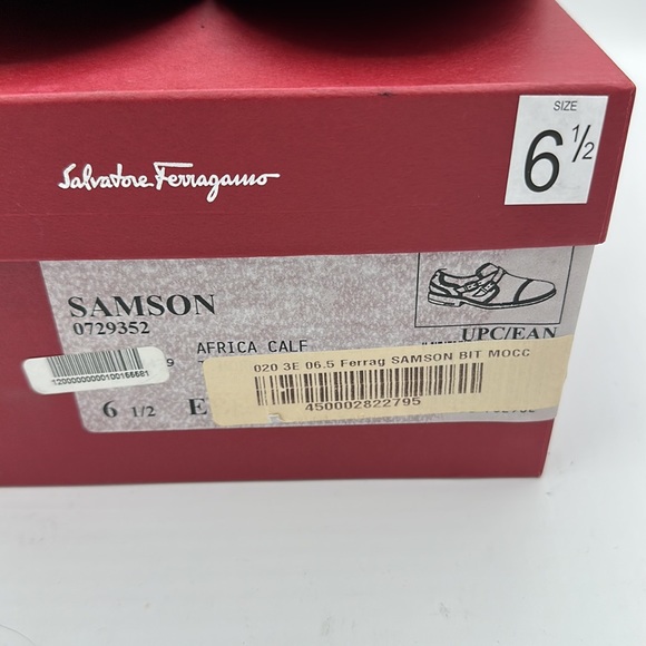 Salvatore Ferragamo Tramezza Samson Cap Toe Oxford Black Leather Dress Shoes 6.5 - Picture 9 of 11